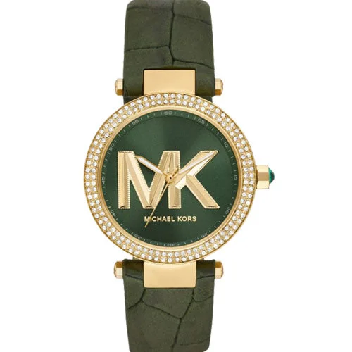 smartwatches for men with voice control and fitness functions-Michael Kors Parker Green Dial Women 39mm