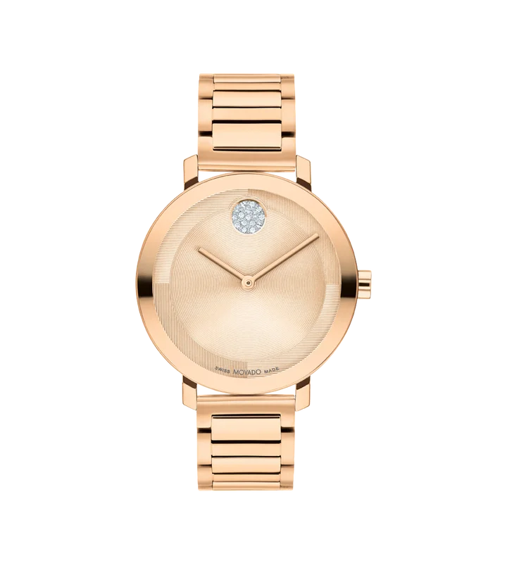 best men’s watches with digital and analog display-Movado Bold Evolution 2.0 Rose Gold Dial Women 34MM