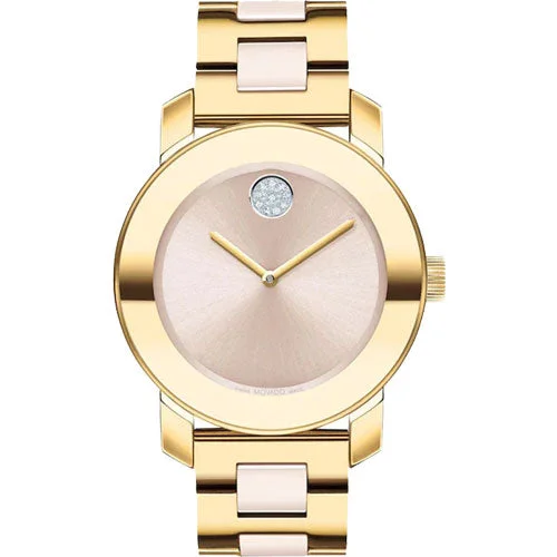 classic timepieces for men with automatic movement-Movado Bold Iconic Metals Beige Dial Women 36mm