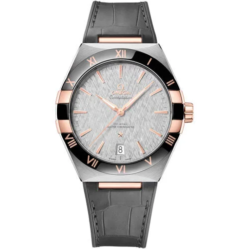 watches for men with customizable straps for style-Omega Constellation Grey Dial Women 41mm