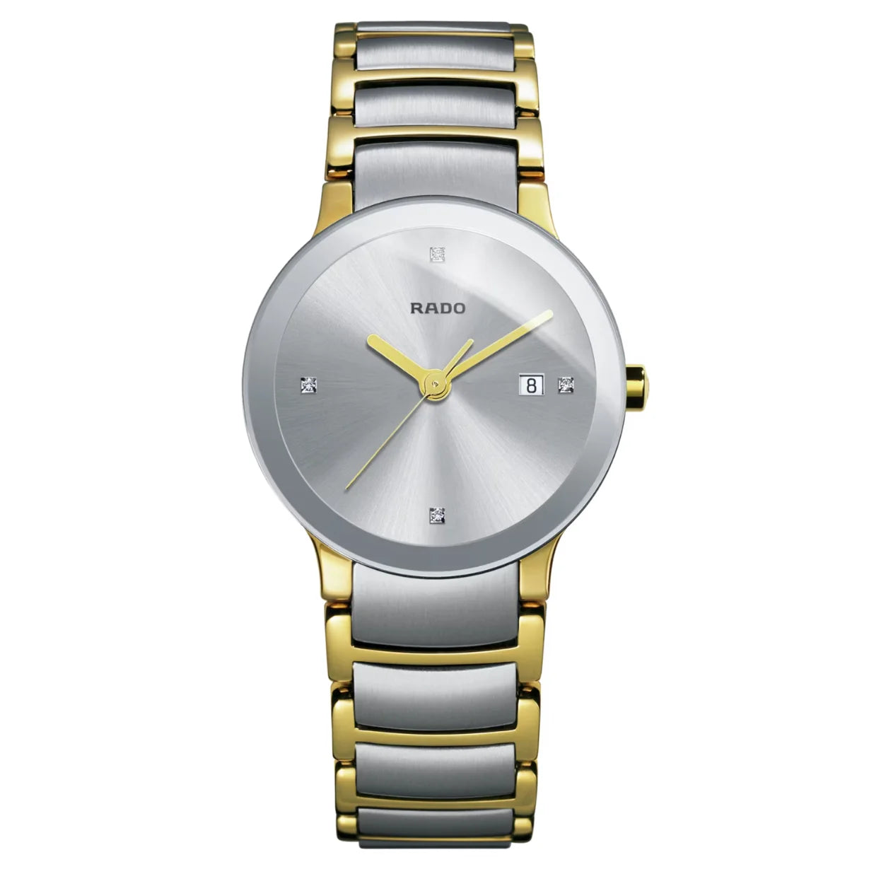 watches with interchangeable straps for customization-Rado Centrix Silver Dial Women 38mm