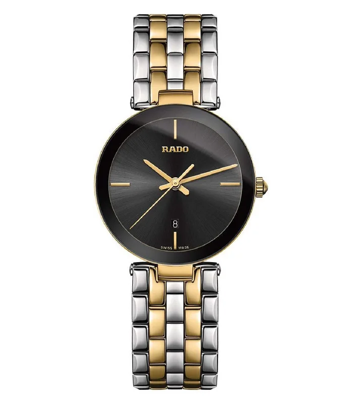 best diving watches for beginners with clear dials-Rado Florence Black Dial Women 28mm