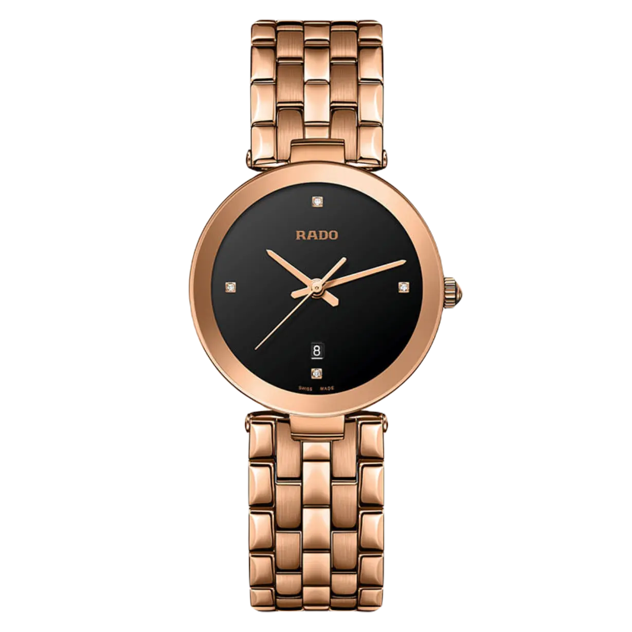 fitness trackers with heart rate and step tracking-Rado Florence Black Dial Women 28mm