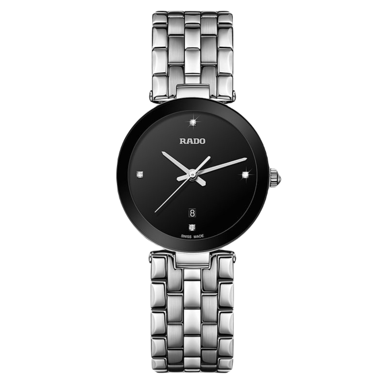 watches for extreme sports with shockproof design-Rado Florence Black Dial Women 28mm