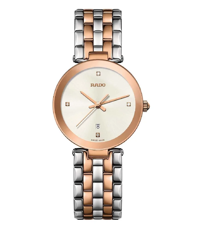 customizable watches with engraved names-Rado Florence White Dial Women 28mm