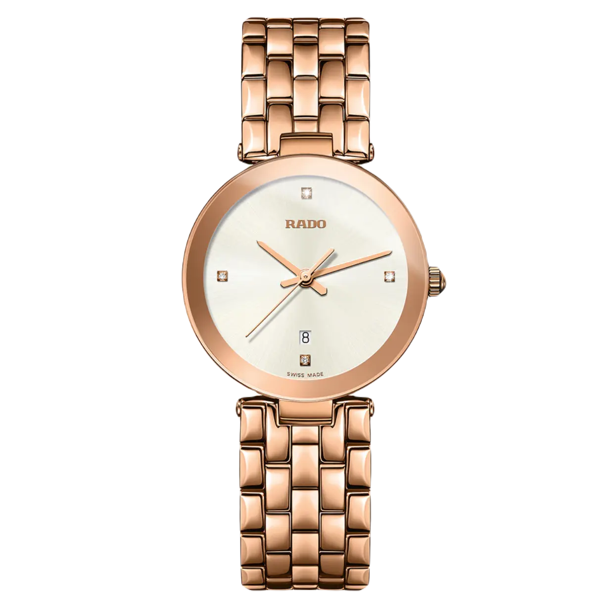 stylish watches for women with diamond accents-Rado Florence White Dial Women 28mm