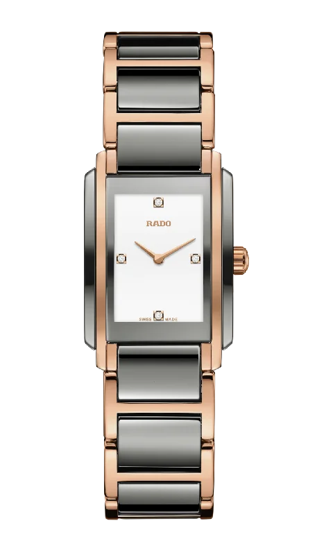 women’s watches with large display for better readability-Rado Integral White Dial Women 22.7mm