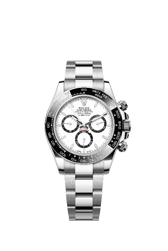 affordable women’s watches with leather strap-Rolex Cosmograph Daytona 40 mm 126500LN Oyster White Dial