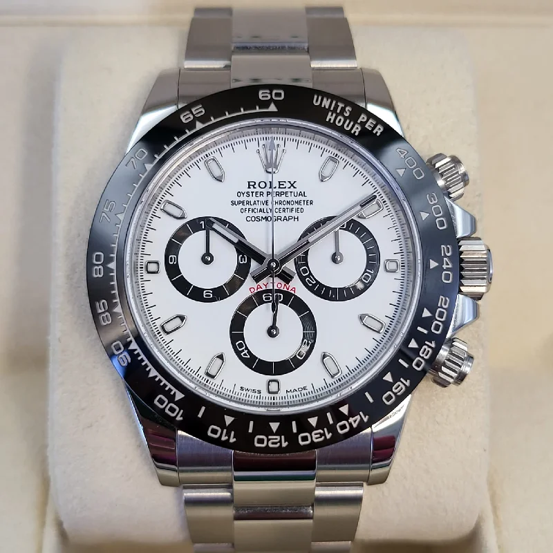 classic timepieces for men with Swiss movement-Rolex Cosmograph Daytona 40mm 116500LN Oystersteel White Dial