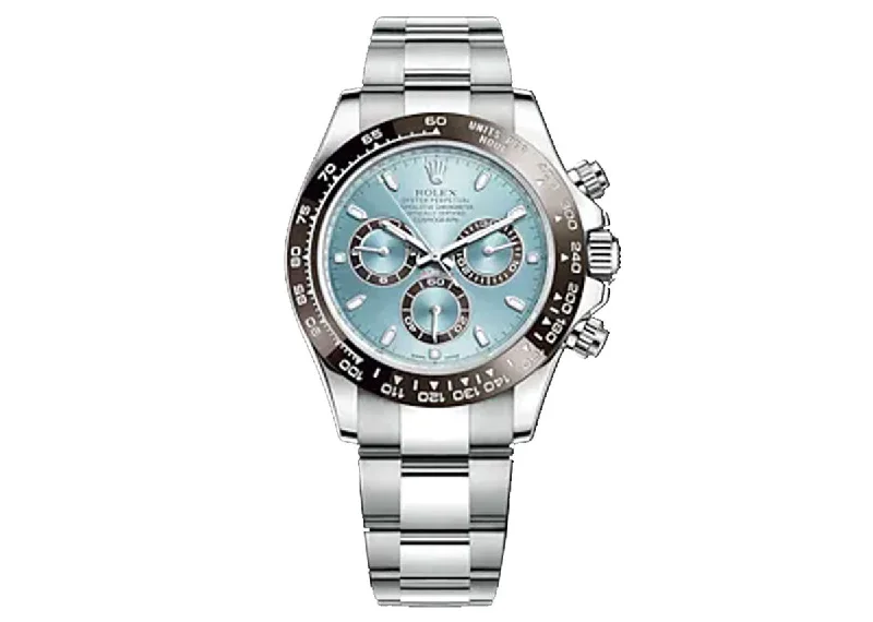 sport watches for men with titanium band-Rolex Cosmograph Daytona 40mm 116506 Platinum Oyster Ice Blue Dial