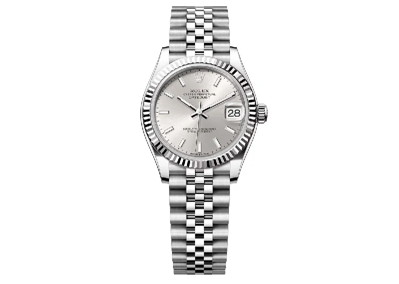 solar watches with long battery life for outdoor enthusiasts-Rolex DateJust 31mm 278274 Oystersteel Jubilee Silver Dial