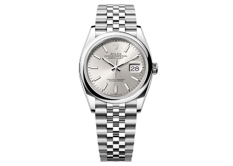 watches with built-in GPS for runners and hikers-Rolex DateJust 36mm 126200 Oystersteel Jubilee Silver Dial