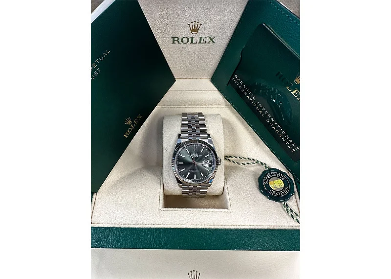 smartwatch with fitness tracking for outdoor adventures-Rolex DateJust 36mm 126234 Oystersteel Jubilee Fluted Bezel Green Dial