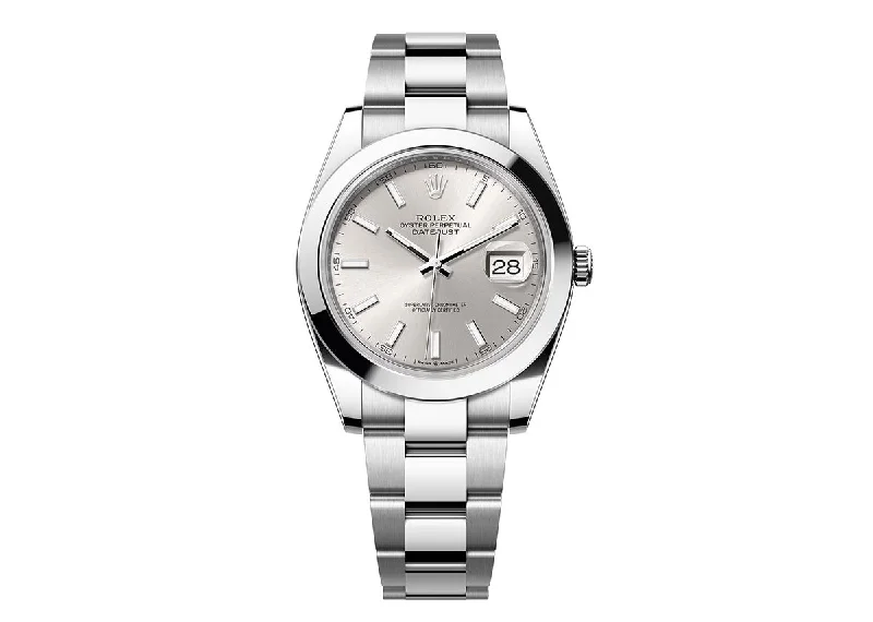 durable and stylish watches for men with sporty look-Rolex DateJust 41mm 126300 Oystersteel Silver Dial