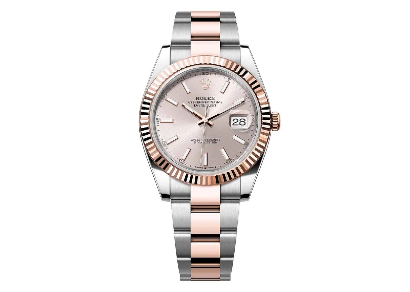 luxury men’s watches with signature craftsmanship-Rolex DateJust 41mm 126331 Oystersteel Two-Tone Sundust Dial