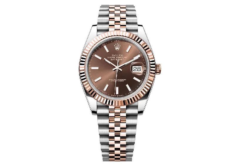 affordable sports watches for men with multiple features-Rolex Datejust 41mm 126331 Two-Tone Jubilee Chocolate Dial