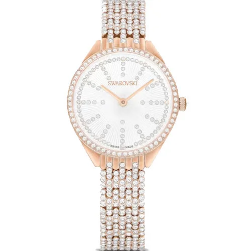 luxury watches with gold plating and unique design-Swarovski Attract White Dial Women 30mm