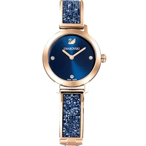 best watches for hiking with GPS and altimeter-Swarovski Cosmic Rock Blue Dial Women 29mm