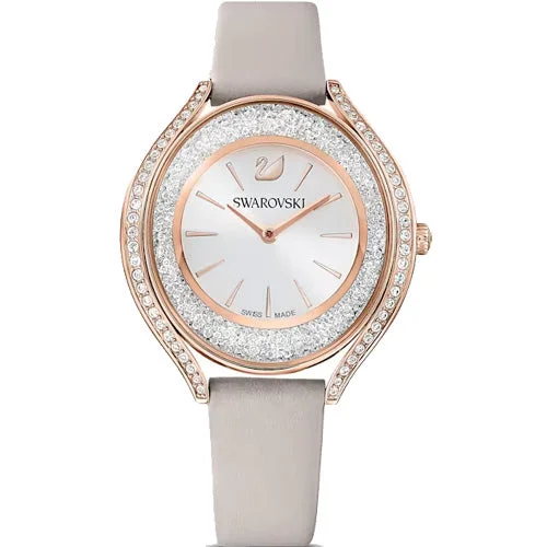 women’s sport watches with built-in fitness features-Swarovski Crystalline Aura Silver Dial Women 35.5mm