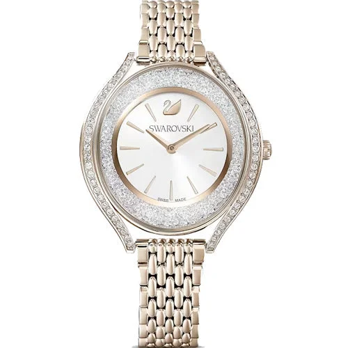 classic timepieces for men with Swiss movement-Swarovski Crystalline Aura Silver Dial Women 35.5mm