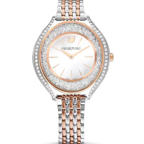 smartwatches with fitness and productivity features-Swarovski Crystalline Aura White Dial Women 35.5mm