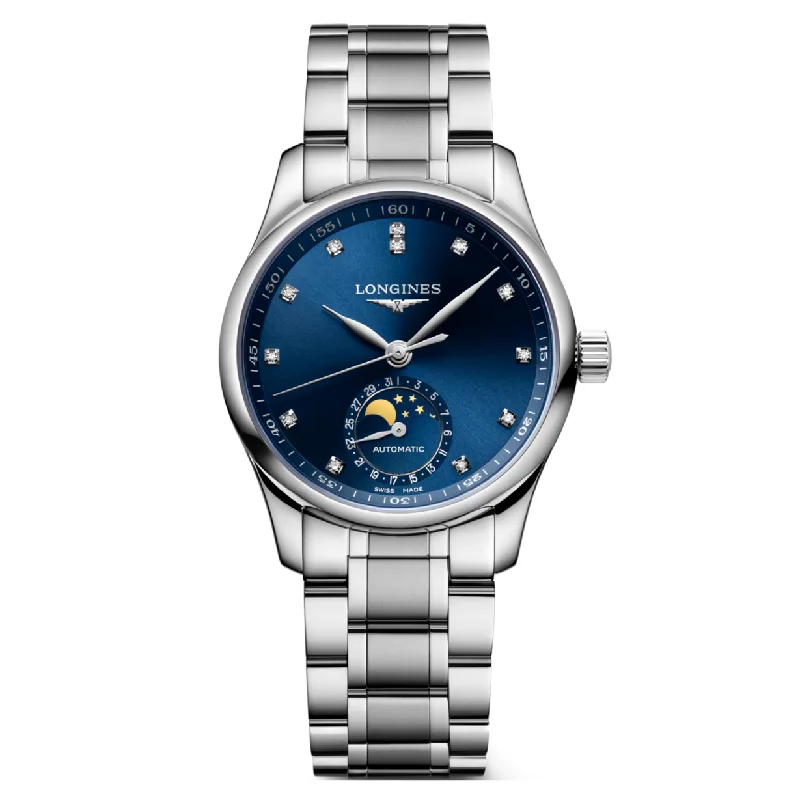 watches with digital display for easy time reading-Longines Master Collection Sunray Blue Dial Women 34mm