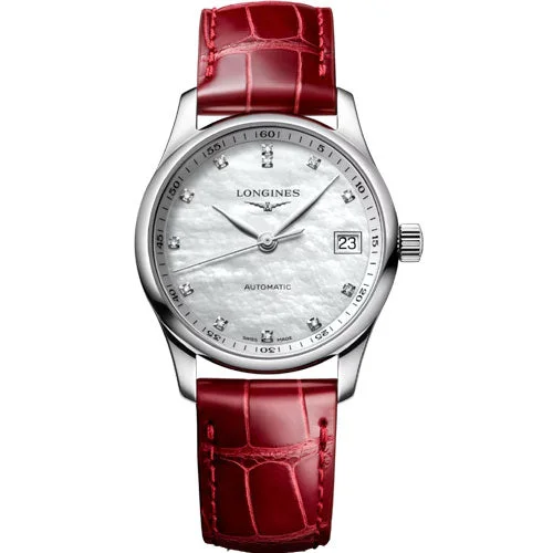 watches with moonphase complication for sophisticated design-Longines Master Collection White Mother-Of-Pearl dial Women 34mm