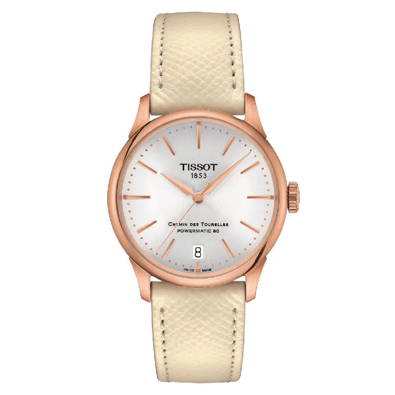 smartwatches with built-in step counter and fitness tracking-Tissot T-Classic Silver Dial Women 34mm