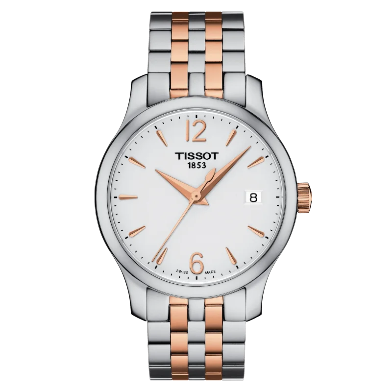 hybrid watches for Android and iPhone users-Tissot T-Classic White Dial Women 33mm