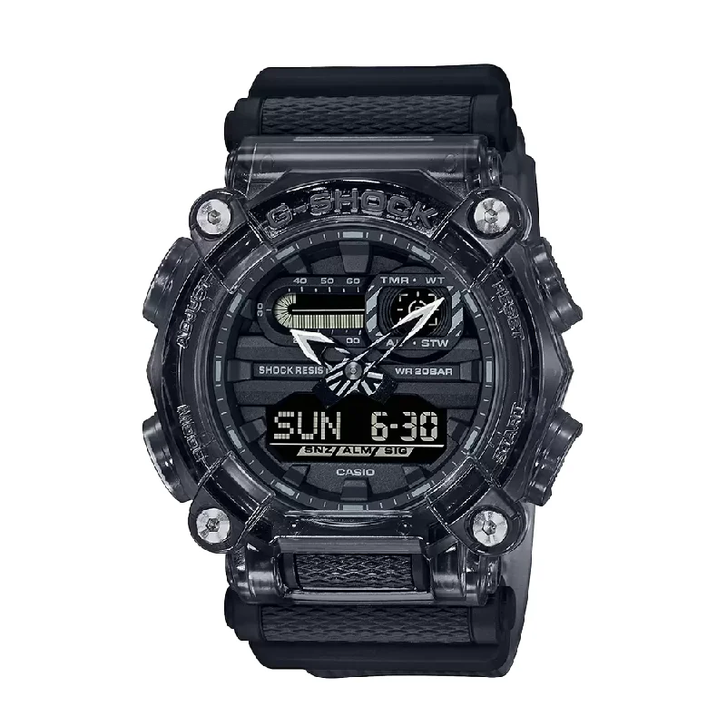 fitness watches for men with step goal tracker-Casio G-Shock Analog-Digital Black Dial Men's Watch-G1101