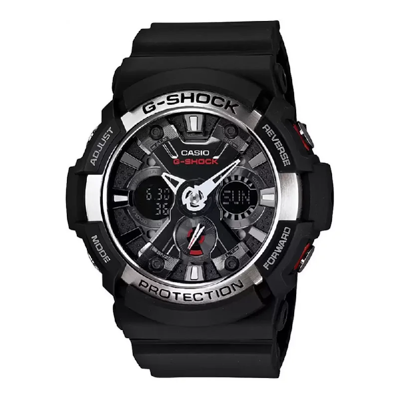 smartwatches for kids with activity tracking and safety features-Casio G-Shock Analog-Digital Black Dial Men's Watch - GA-200-1ADR (G361)