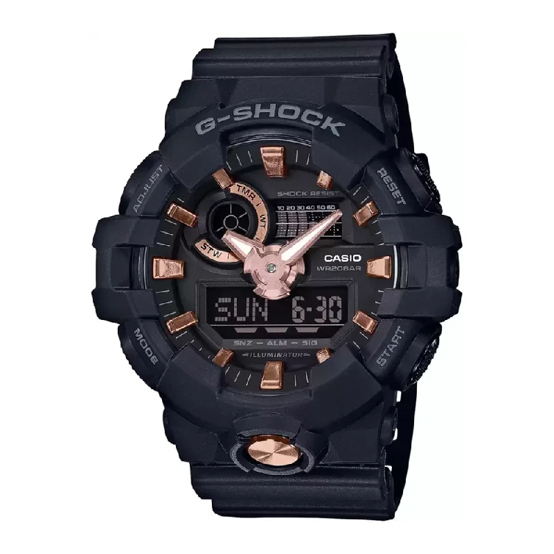 smartwatch for women with advanced health monitoring-Casio G-Shock Analog-Digital Black Dial Men's Watch-GA-710B-1A4DR (G848)