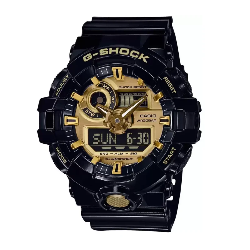 customizable watches for special events and gifting-Casio G-Shock Analog-Digital Gold Dial Men's Watch-GA-710GB-1ADR (G740)