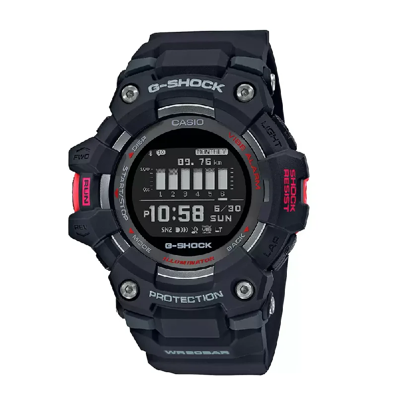 hybrid watches with fitness and smartwatch features-Casio G-Shock G-Squad Athleisure Series Digital Black Dial Men's Watch G1040