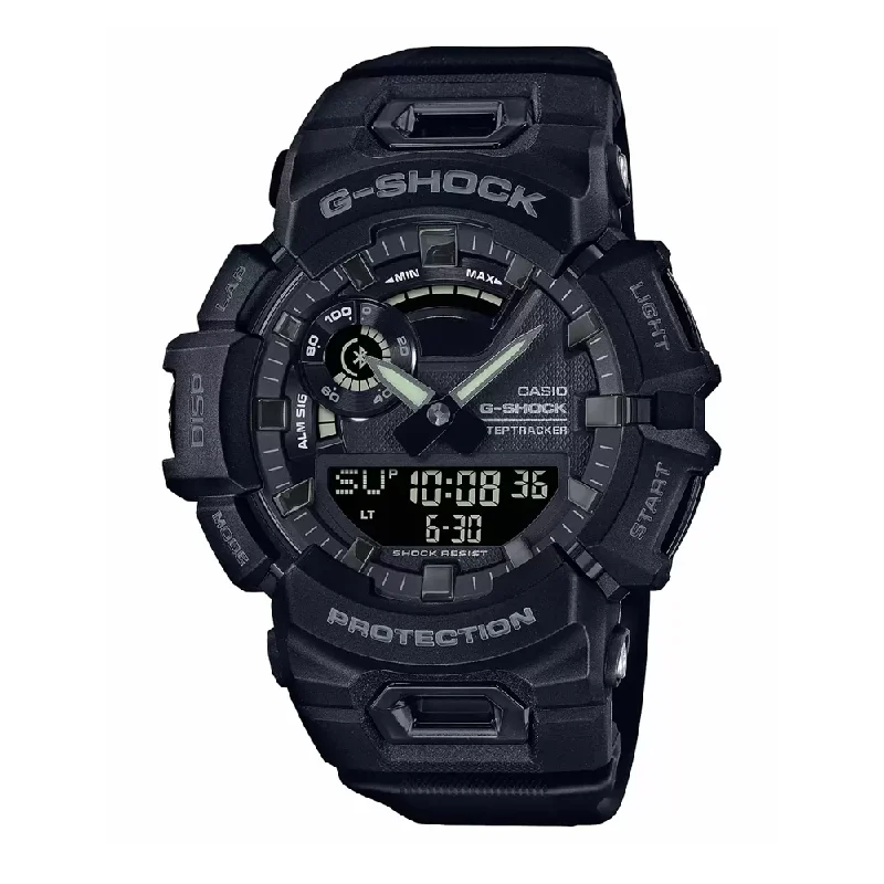 best hybrid smartwatches for active lifestyles-Casio Mens 40-49 Mm G-Shock Black Dial Resin Analogue-Digital Watch - G1135