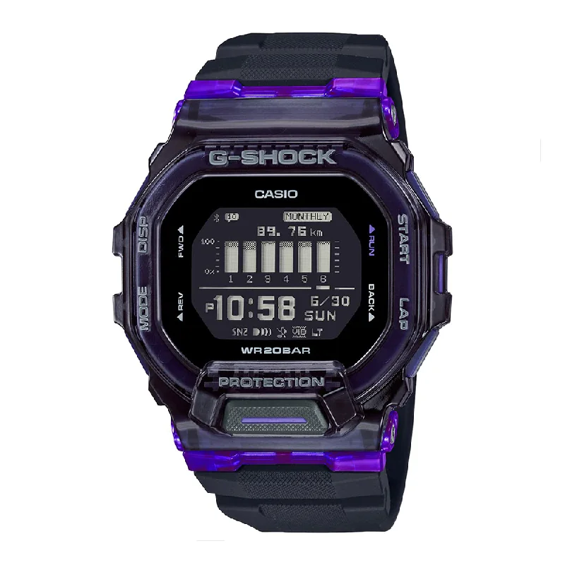 watches with rose gold accents for modern and elegant style-Casio Mens 45-55 Mm Black Dial Resin Digital Watch - G1196