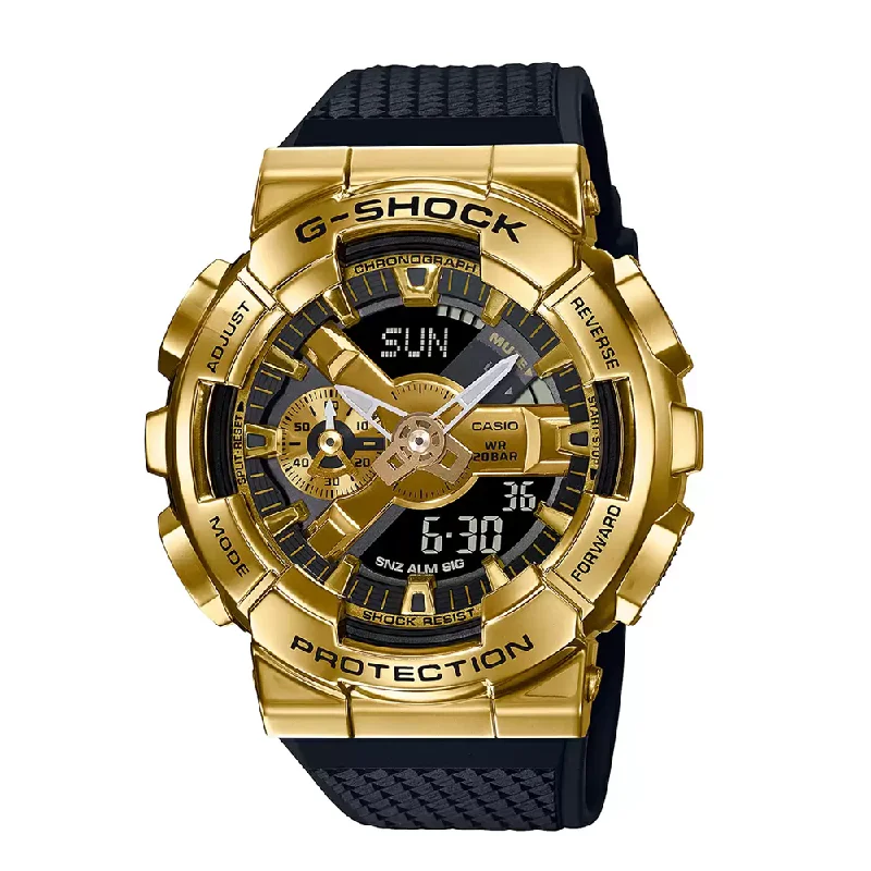 hybrid watches for fitness tracking and stylish wear-Casio Mens G-Shock Gold Dial Resin Analogue-Digital Watch - G1053