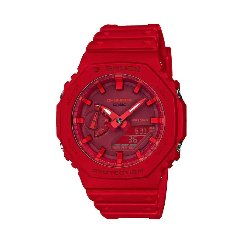 watches for women with clear dial and easy-to-read hands-Casio Red Dial Mens Watch -G988