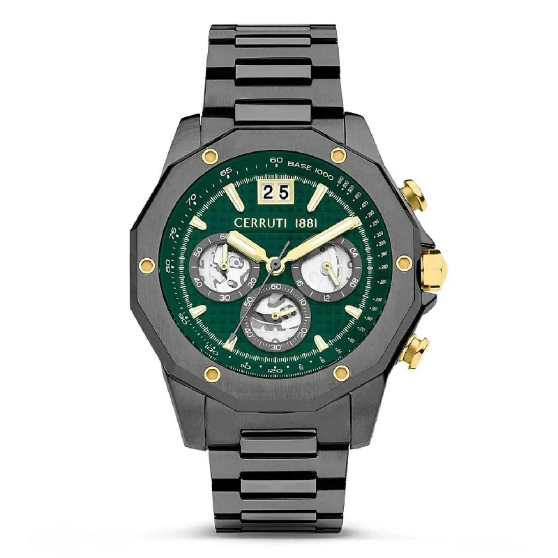 durable watches for construction workers with tough materials-Cerruti CIWGI2207403 Molveno Chronograph Watch For Men