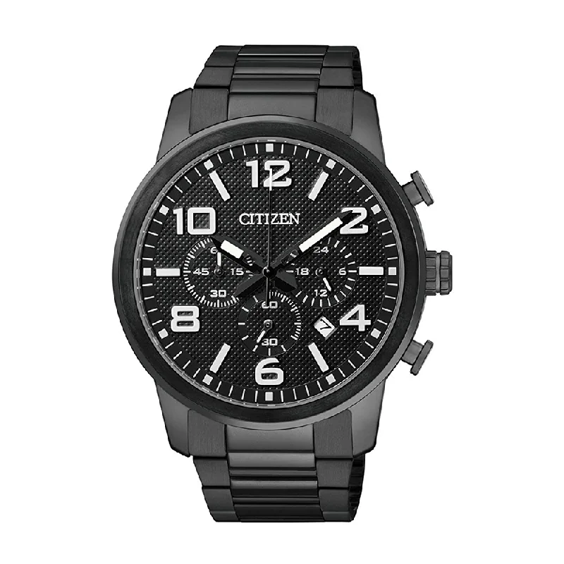 luxury watches for men with stainless steel bracelet-Citizen Analog Black Dial Men's Watch - AN8055-57E