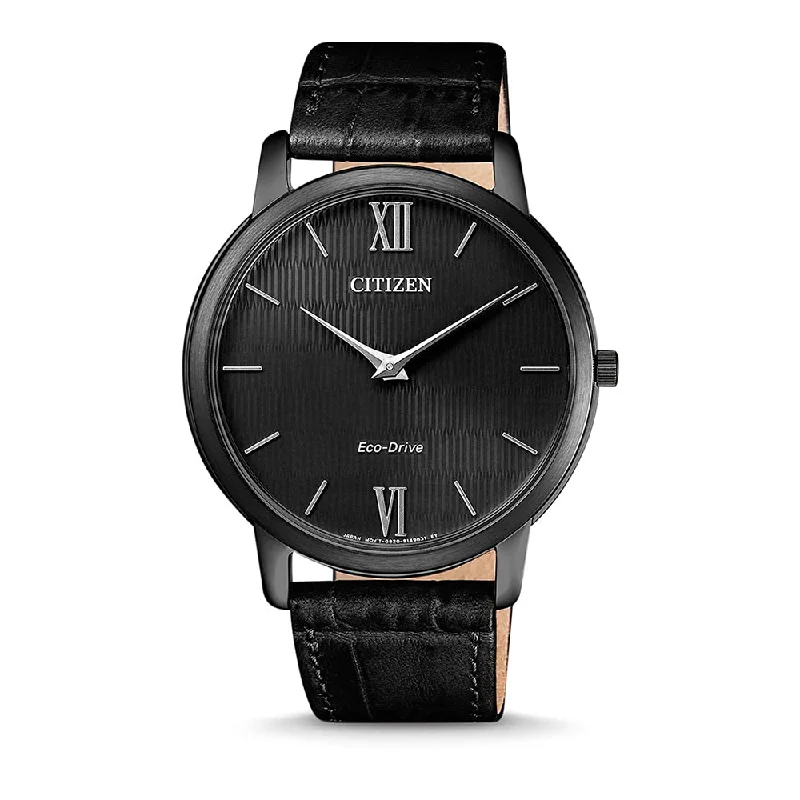 durable and stylish watches for men with sporty look-Citizen Analog Black Dial Men's Watch-AR1135-10E