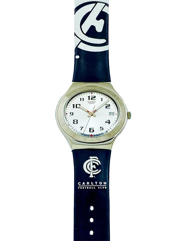 hybrid watches for casual and formal wear-Swatch - AFL Quartz watches - Carlton Football Club - The Blues