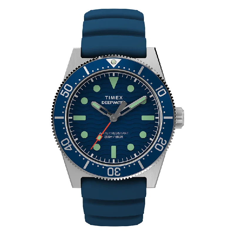 men’s watches with minimalist design for formal wear-Deepwater Reef 200 3-Hand 40mm Rubber Band