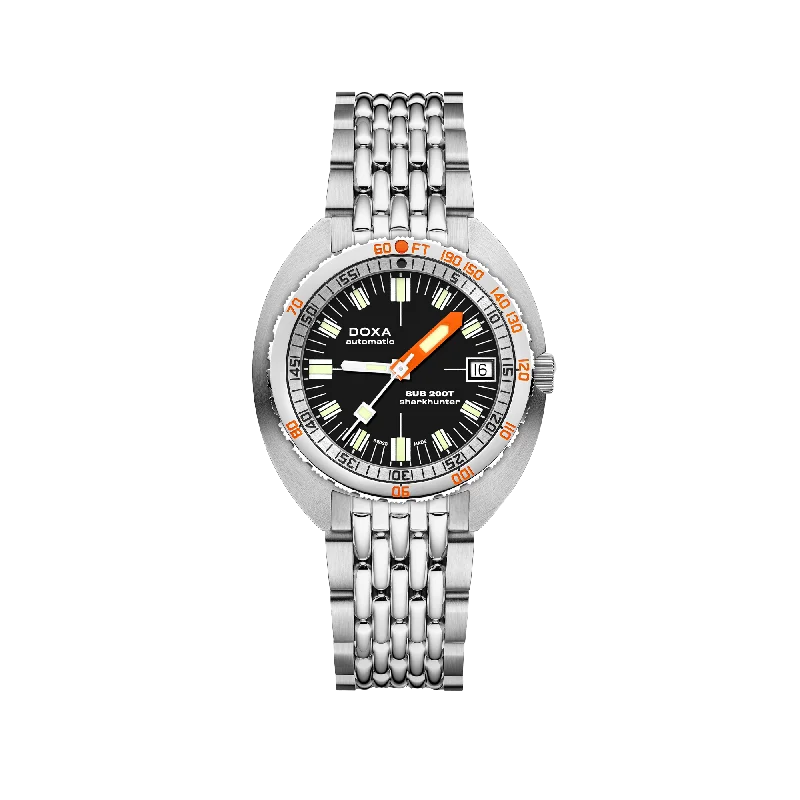 women’s watches with adjustable stainless steel bands-DOXA SUB 200T Sharkhunter