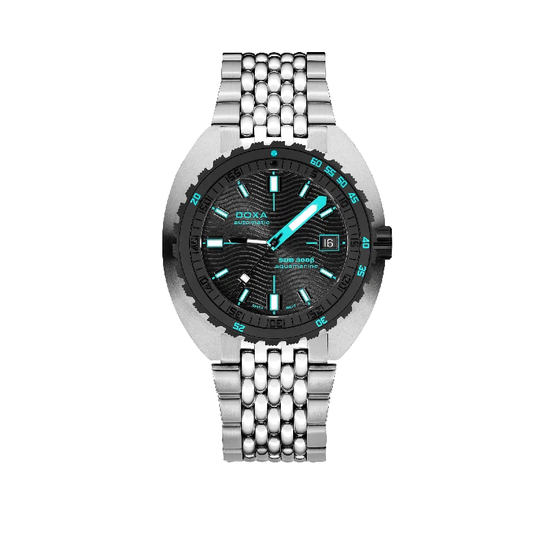 luxury watches with rare designs and limited editions-DOXA SUB 300 Aquamarine Beta, Stainless steel