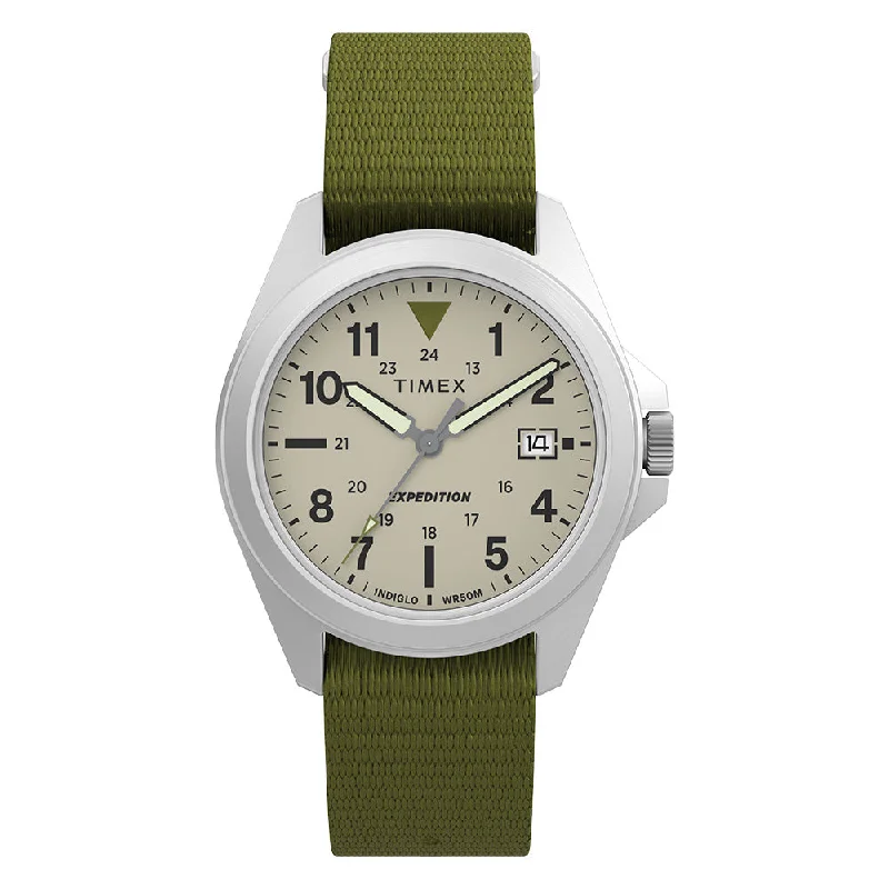 customizable watches for special events and gifting-Expedition Field Date 36mm Leather Band