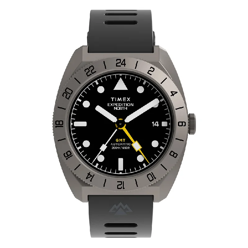 high-quality leather band watches with minimalistic design-Expedition North Titanium Automatic GMT 41mm Silicone Band