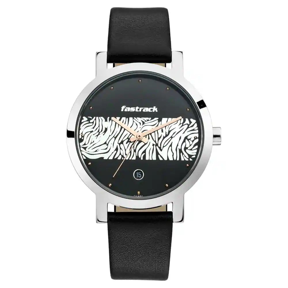 fitness watches for men with step goal tracker-Animal Print Black & White Pattern