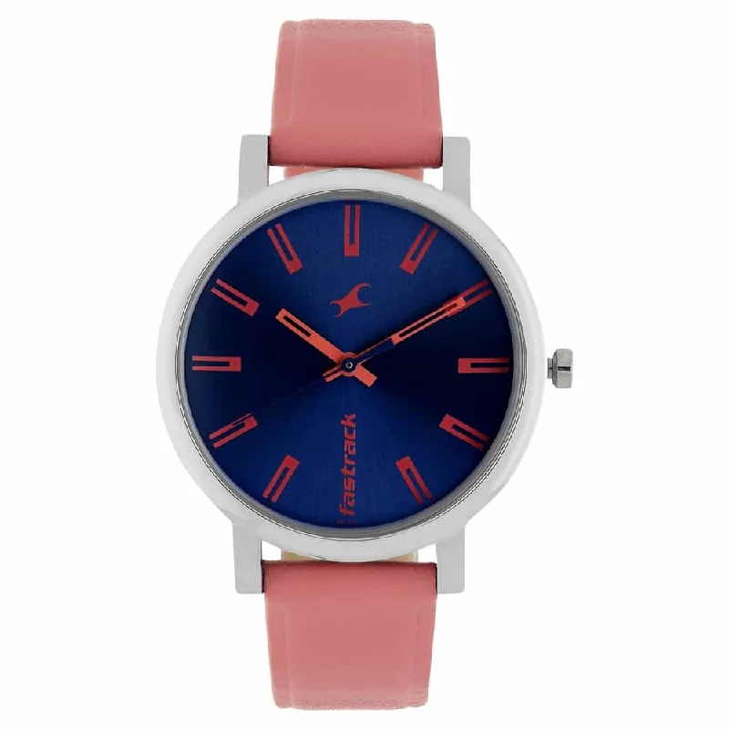 stylish watches for women with diamond accents-Fastrack Blue & Pink