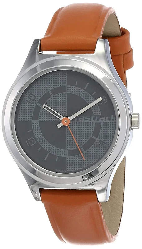 smartwatches with built-in voice assistant-Checkmate Bicolour Dial & Brown Leather